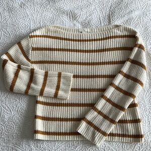 STRIPED BOATNECK SWEATER